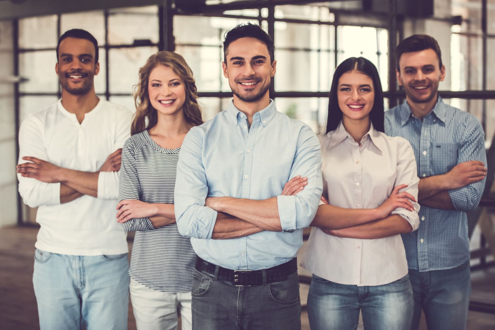 employees standing together