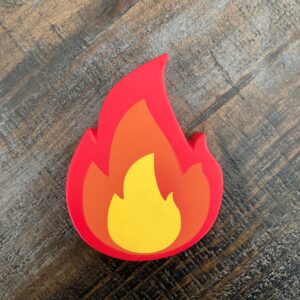 flame stress ball front