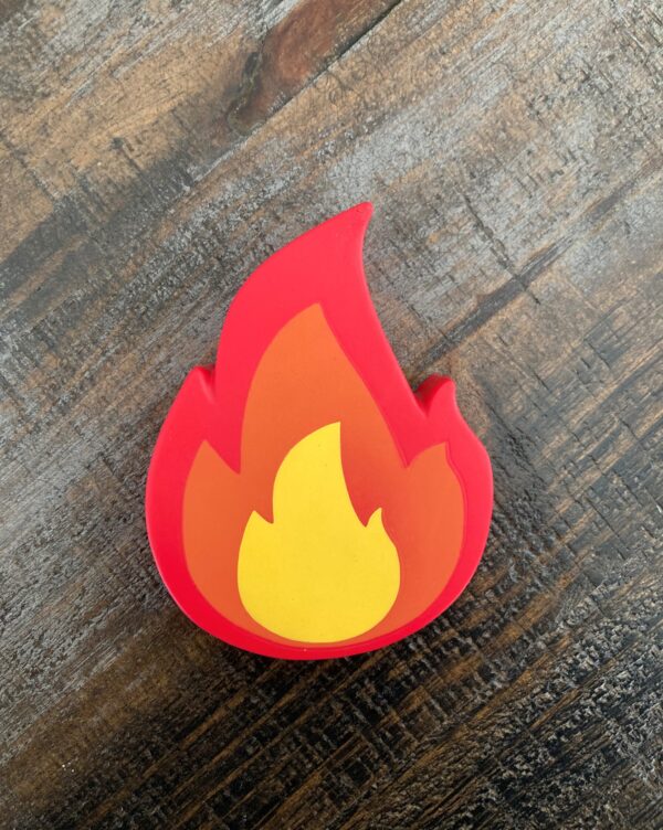 flame stress ball front