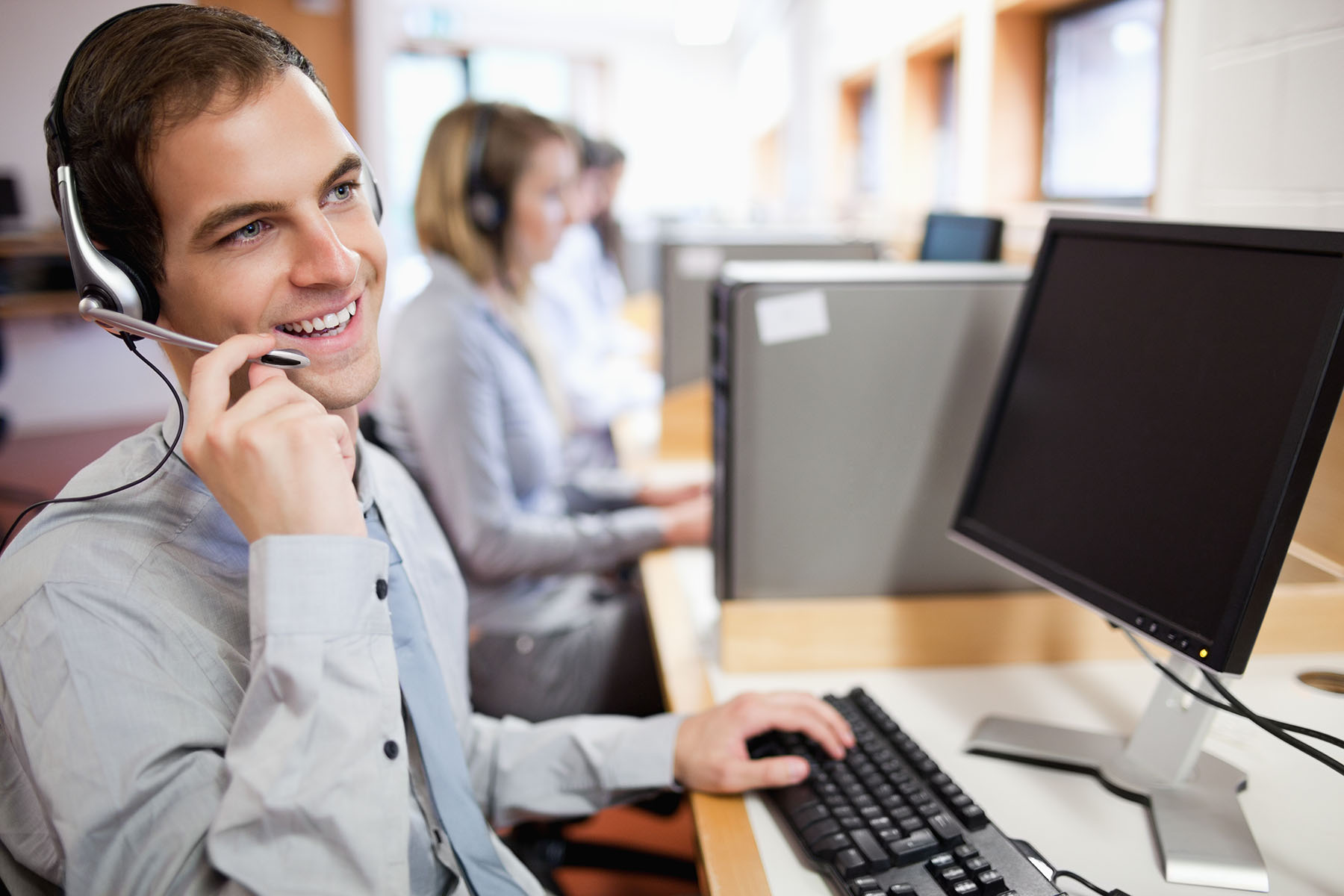 Happy customer service rep - Positive Voice