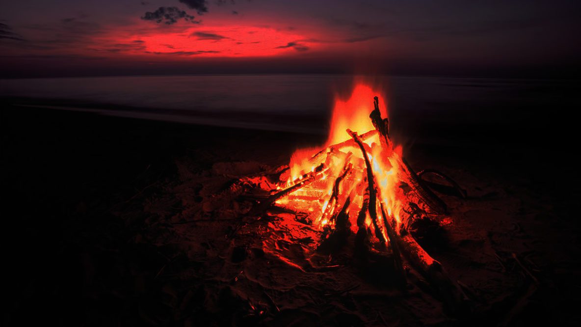 bonfire landscape