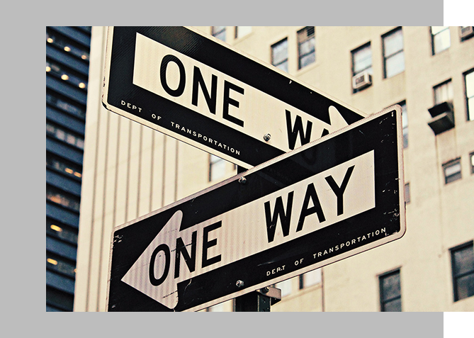One Way signs